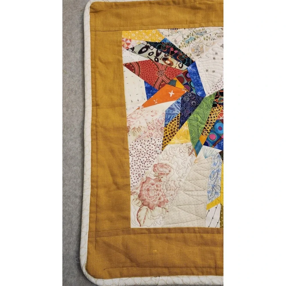 Handmade Quilted Rooster Wall Hanging Mini‎ Quilt Patchwork Farmhouse Kitchen